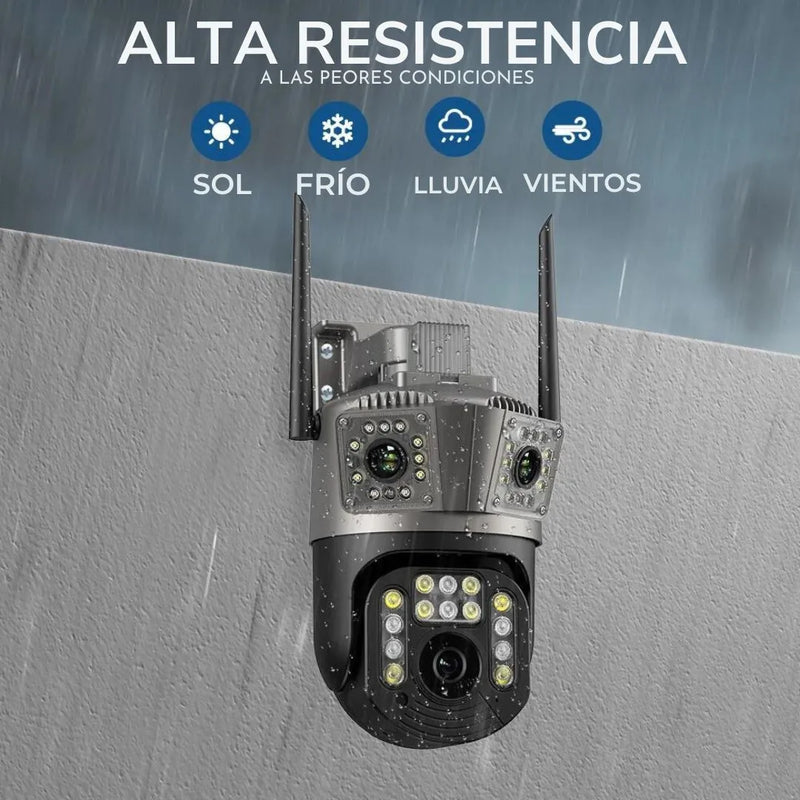 CAMARA DE SEGURIDAD-3LENTES-ROTACIÓN 360°-90°